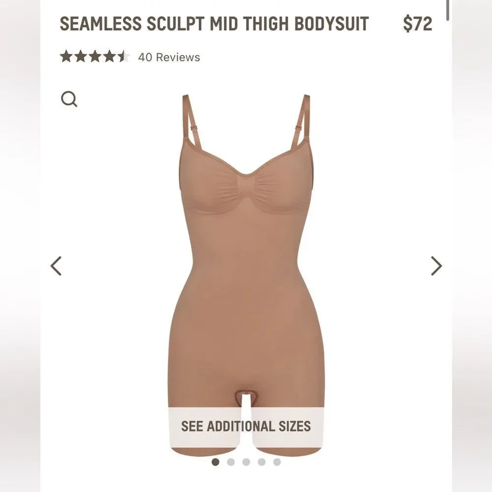 SKIMS SEAMLESS SCULPT MID THIGH BODYSUIT S/M $72 - Picture 6 of 7
